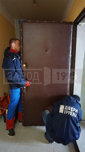 Навешивание и закрепление дверного полотна