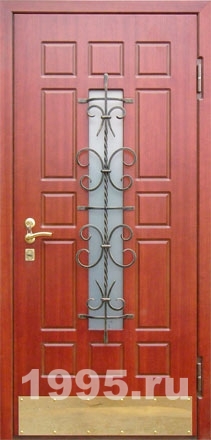 Входные двери МДФ с ковкой