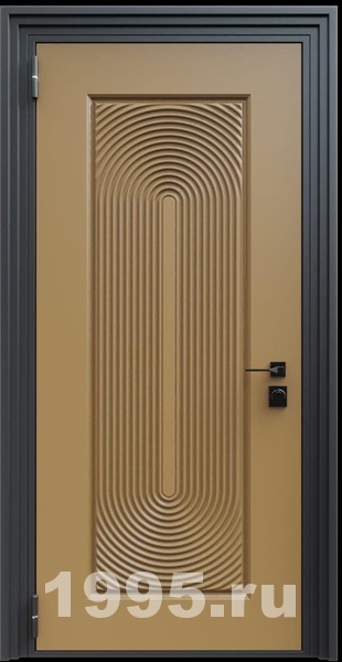 Стальная дверь с металлофиленкой и порошковым напылением RAL 1036 (тип №2) Стальная дверь с металлофиленкой и порошковым напылением RAL 1036 (тип №2)