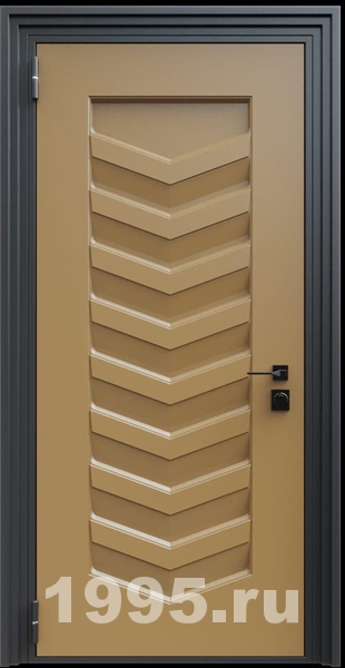 Стальная дверь с металлофиленкой и порошковым напылением RAL 1036 (тип №4)