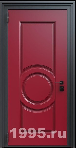 Стальная термодверь с металлофиленкой и порошковым покрытием RAL 3004 (тип №1)