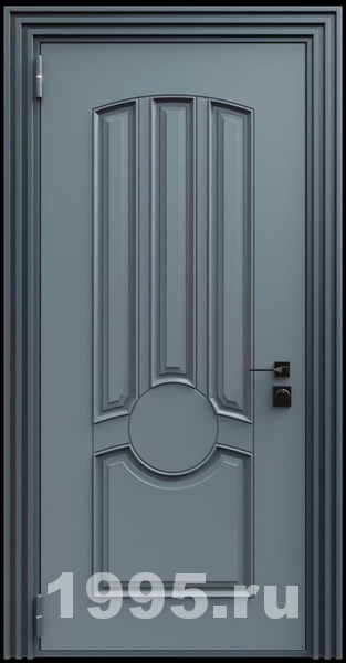 Стальная дверь с металлофиленкой и порошковым покрытием RAL 7011 (тип №1) Стальная дверь с металлофиленкой и порошковым покрытием RAL 7011 (тип №1)
