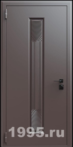 Стальная термодверь с металлофиленкой и порошковым напылением RAL 8019 (тип №10)