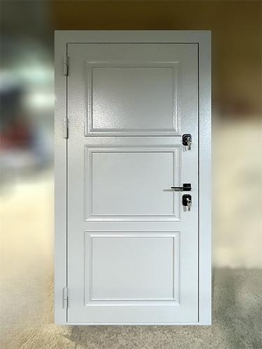 Белая металлобагетная дверь