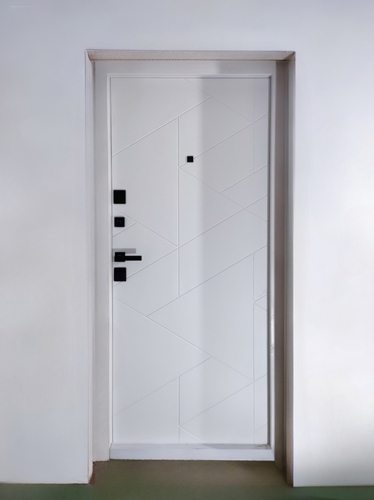 Дверь с черной фурнитурой