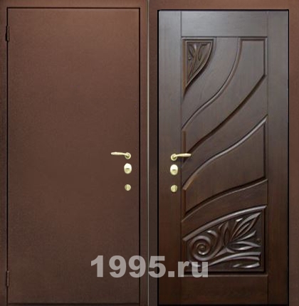 Двери с МДФ и порошком № 8