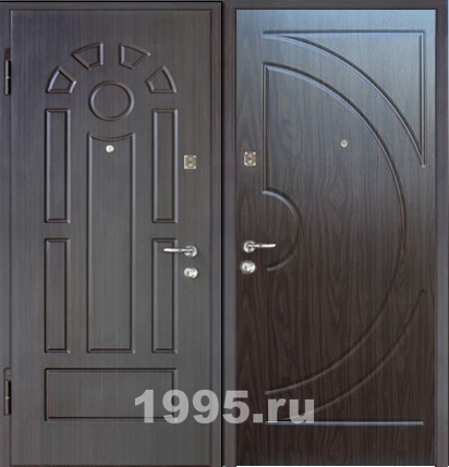 Металлические двери МДФ в коттедж