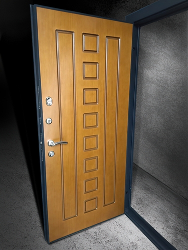 Дверь с порошковой покраской и МДФ