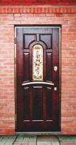 Входная дверь с витражом