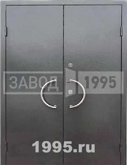Двустворчатые металлические двери порошок