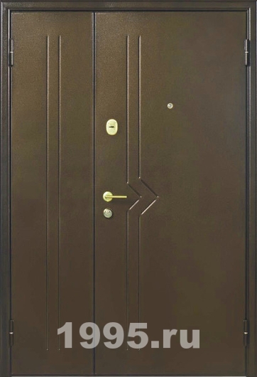 Двустворчатая подъездная дверь порошок