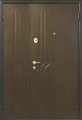 Двустворчатая подъездная дверь порошок