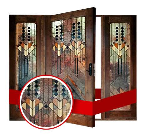 Дверные витражи для частного дома