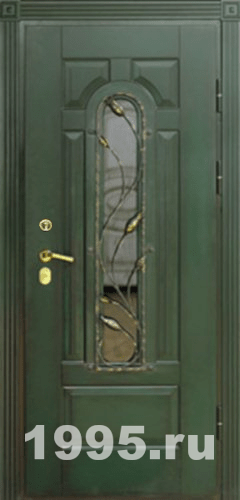 Дорогие входные двери с ковкой