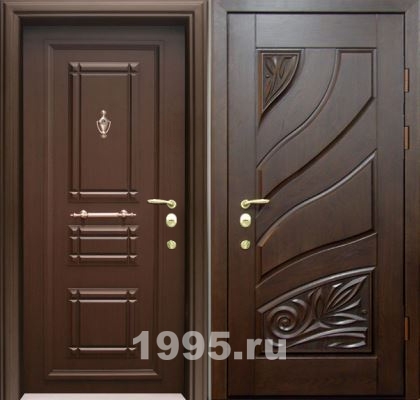 Дверь с массивом дерева с двух сторон №27