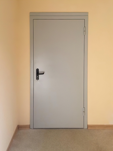 Однопольная дверь серого цвета