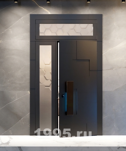 Остекленная дверь с бугельной ручкой