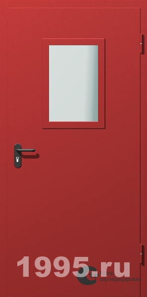 Остекленные входные противопожарные двери № 10