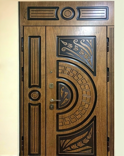 Полуторная дверь МДФ шпон с ажурной фрезеровкой