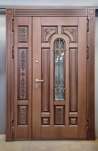 Полуторная дверь со стеклом