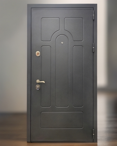 Дверь в квартиру с рисунком по металлу отделка порошок