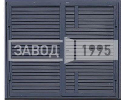 Двустворчатые синие ставни на окна Двустворчатые синие ставни на окна